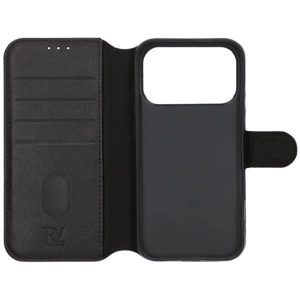 Rvelon iPhone 17 Pro Etui Ekte Skinn Svart