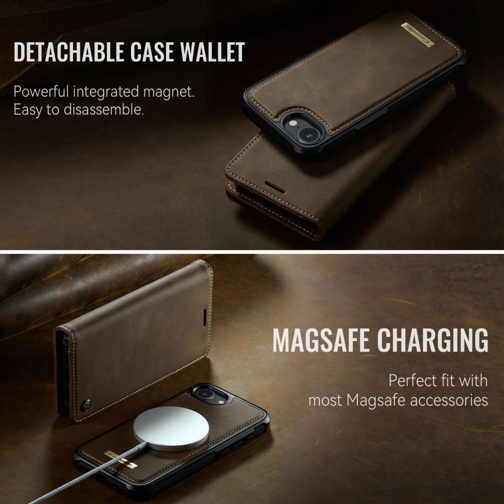 CaseMe iPhone 16e/iPhone 17e Etui C49 Series Brun