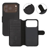 Rvelon iPhone 17 Pro Max Etui Ekte Skinn Svart