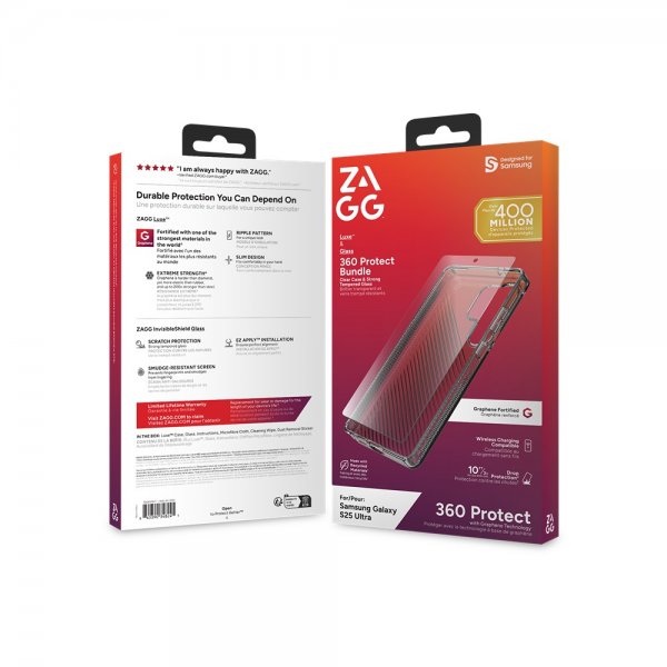 Zagg Samsung Galaxy S25 Ultra Deksel med Skjermbeskytter Luxe & Glass