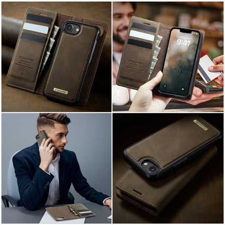 CaseMe iPhone 16e/iPhone 17e Etui C49 Series Brun