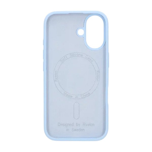 Rvelon iPhone 16 Deksel Silikon MagSafe Blå