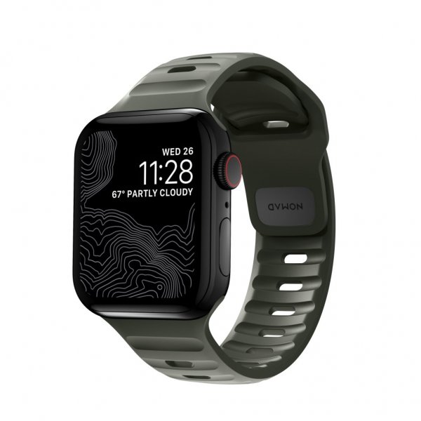 Nomad Apple Watch 38/40/41/42mm Armbånd Sport Band Ash Green