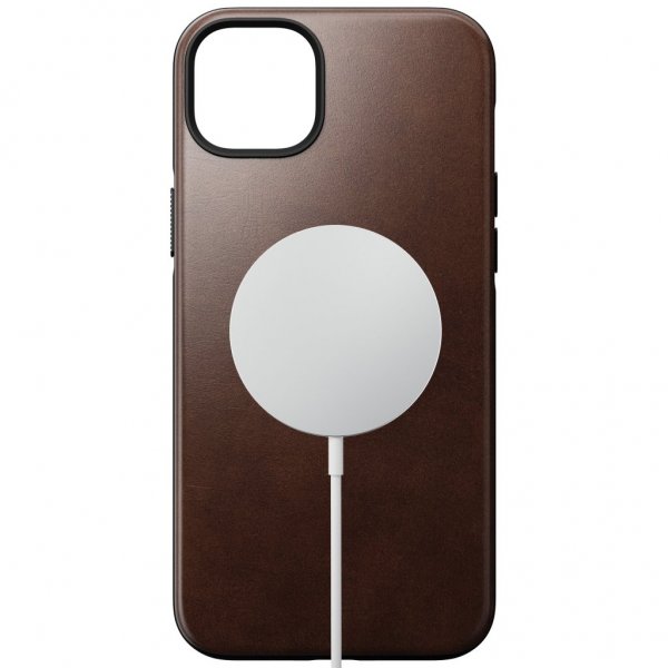 Nomad iPhone 14 Plus Deksel Modern Leather Case Horween Rustic Brown
