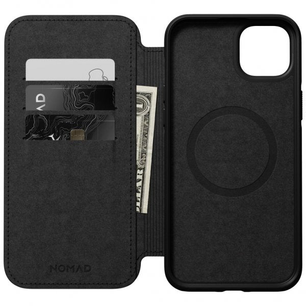 Nomad iPhone 14 Plus Etui Modern Leather Folio Svart