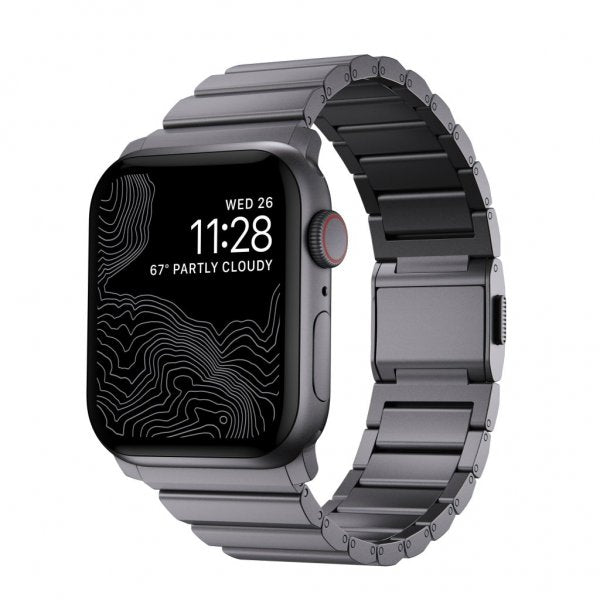 Nomad Apple Watch 44/45/46mm/Apple Watch Ultra Armbånd Aluminum Band Space Gray
