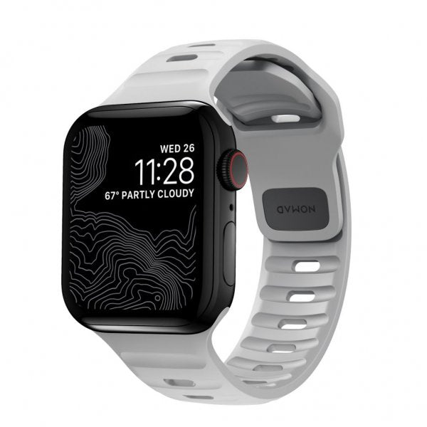 Nomad Apple Watch 38/40/41/42mm Armbånd Sport Band Lunar Gray