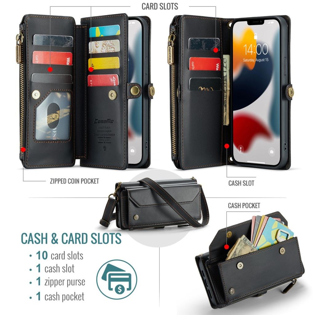 CaseMe iPhone 13 Pro Max Etui C36 Series Svart