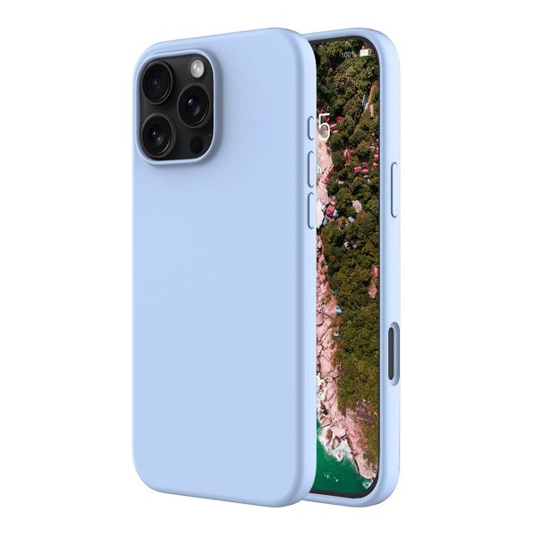 Rvelon iPhone 16 Pro Deksel Silikon MagSafe Blå