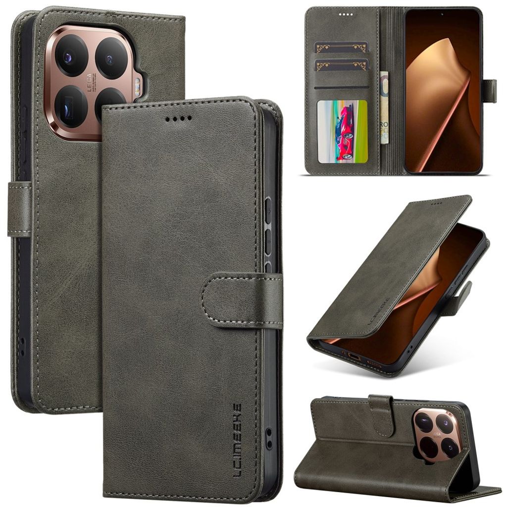 Lc.Imeeke Xiaomi 17T Pro Etui med Kortlomme Stativfunksjon Grå