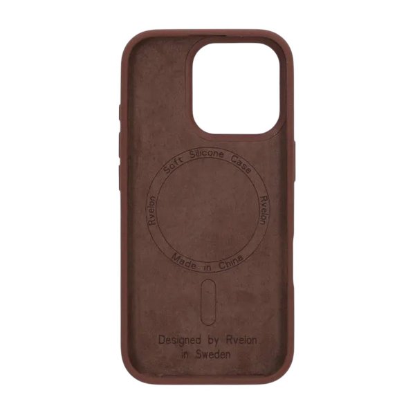 Rvelon iPhone 16 Pro Max Deksel Silikon MagSafe Brun