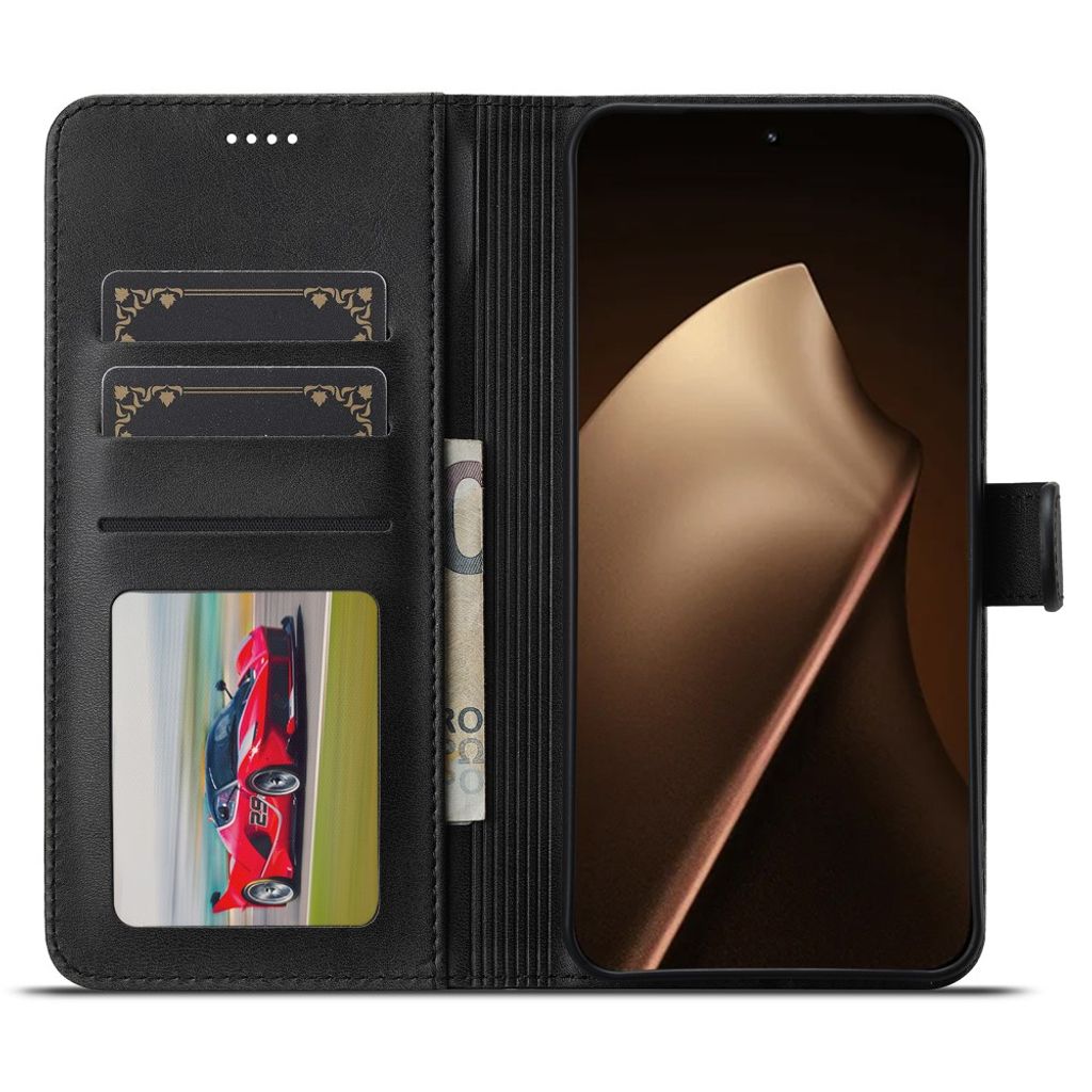 Lc.Imeeke Xiaomi 17T Pro Etui med Kortlomme Stativfunksjon Svart