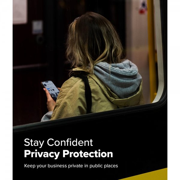 Ringke iPhone 16 Pro Skjermbeskytter Easy Slide Privacy 2-pakning