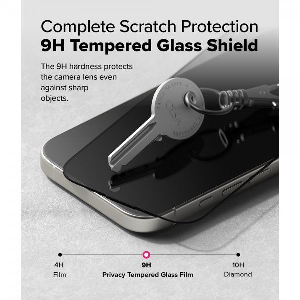 Ringke iPhone 16 Pro Skjermbeskytter Easy Slide Privacy 2-pakning