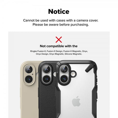 Ringke iPhone 16/iPhone 16 Plus Kamerabeskytter Camera Protector Glass 2-pakning