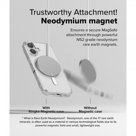 Ringke iPhone 16 Deksel Fusion Magnetic Transparent