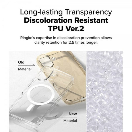 Ringke iPhone 16 Deksel Fusion Magnetic Transparent