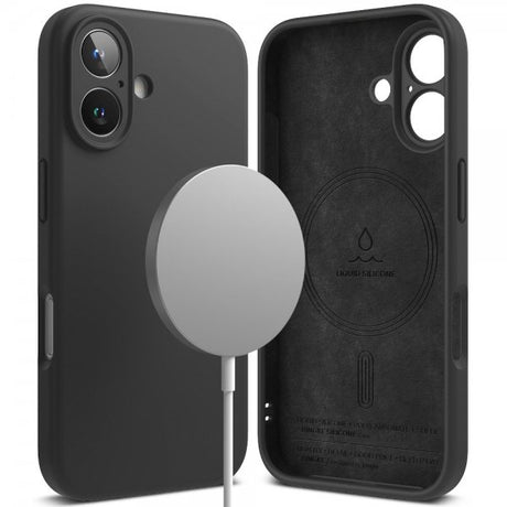 Ringke iPhone 16 Deksel Silicone Magnetic Svart