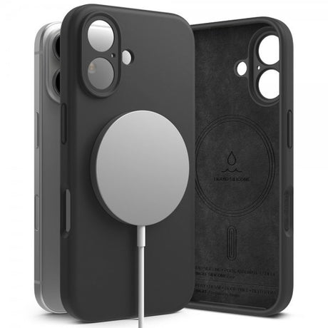 Ringke iPhone 16 Deksel Silicone Magnetic Svart