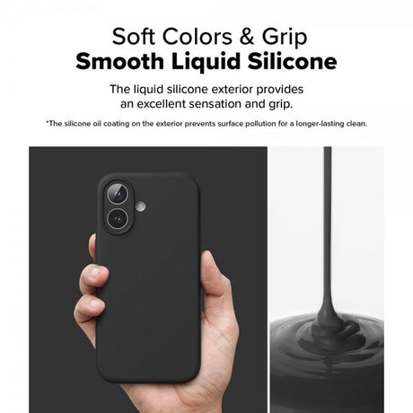 Ringke iPhone 16 Deksel Silicone Magnetic Svart