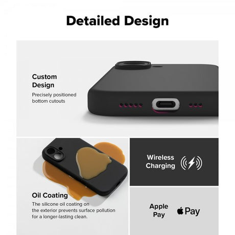 Ringke iPhone 16 Deksel Silicone Magnetic Svart