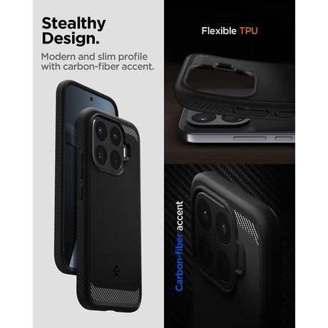 Spigen Xiaomi 17T Pro Deksel Rugged Armor Matte Black