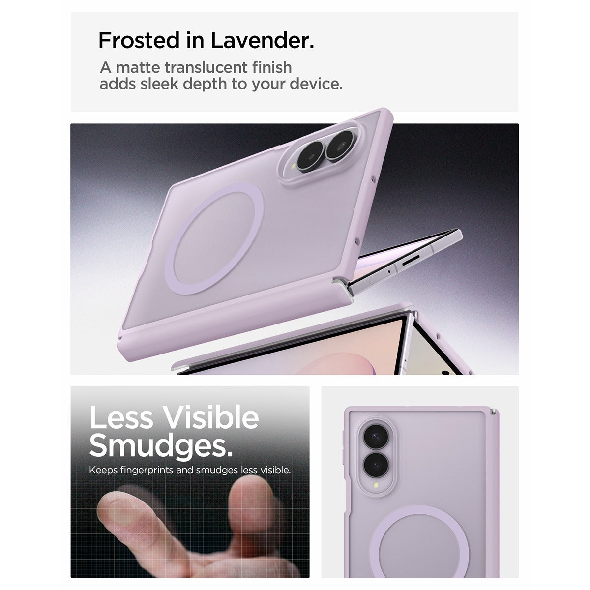 Spigen Samsung Galaxy Z Fold 8 Deksel Air Skin Zero MagFit Frost Lavender