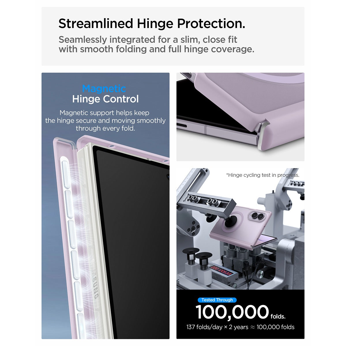 Spigen Samsung Galaxy Z Fold 8 Deksel Air Skin Zero MagFit Frost Lavender