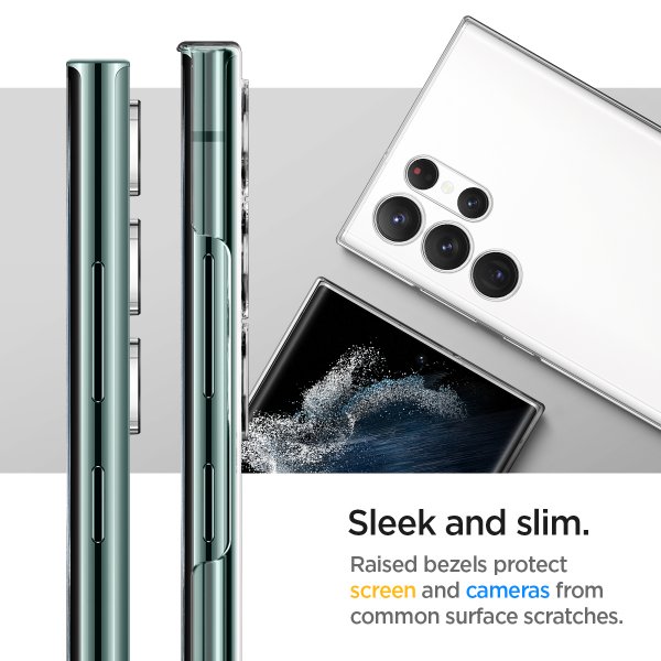 Spigen Samsung Galaxy S22 Ultra Deksel AirSkin Crystal Clear