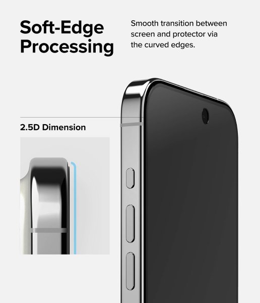 Ringke iPhone 15 Pro Max Skjermbeskytter Privacy Tempered Glass Installation Jig