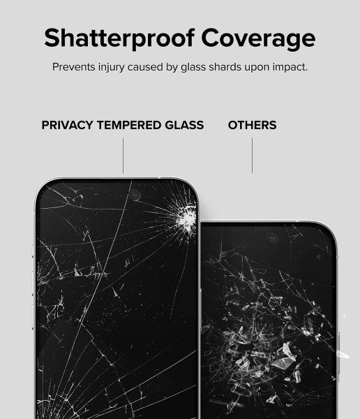 Ringke iPhone 15 Pro Skjermbeskytter Privacy Tempered Glass Installation Jig