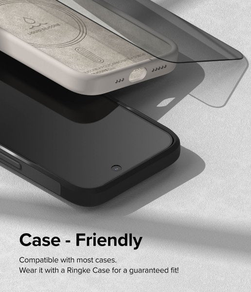 Ringke iPhone 15 Pro Skjermbeskytter Privacy Tempered Glass Installation Jig