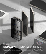 Ringke iPhone 15 Plus Skjermbeskytter Privacy Tempered Glass Installation Jig