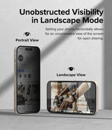 Ringke iPhone 15 Plus Skjermbeskytter Privacy Tempered Glass Installation Jig