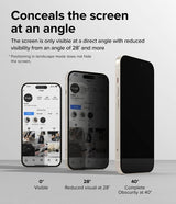 Ringke iPhone 15 Skjermbeskytter Privacy Tempered Glass Installation Jig