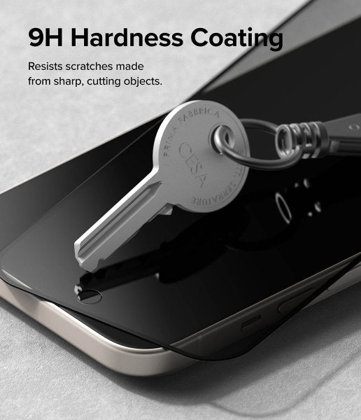 Ringke iPhone 15 Skjermbeskytter Privacy Tempered Glass Installation Jig