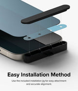 Ringke iPhone 15 Skjermbeskytter Privacy Tempered Glass Installation Jig