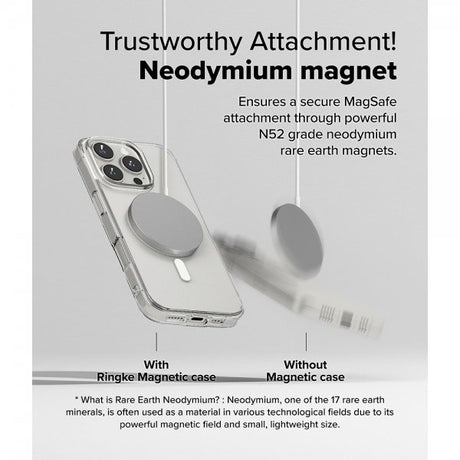 Ringke iPhone 16 Pro Max Deksel Fusion Magnetic Matte Transparent