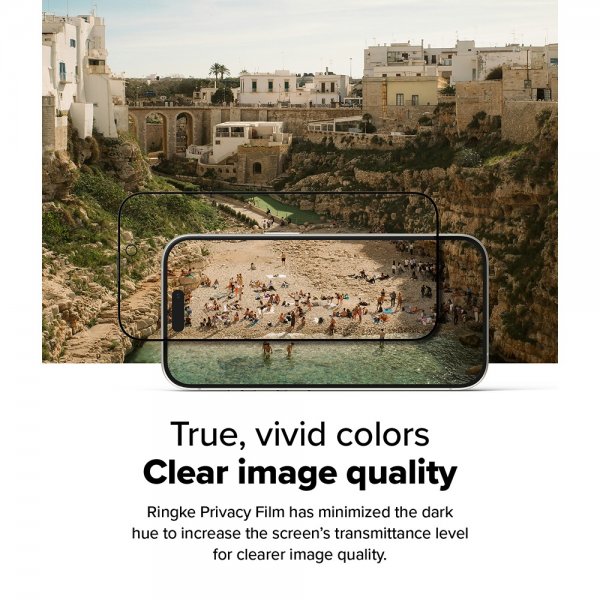 Ringke iPhone 16 Pro Max Skjermbeskytter Easy Slide Privacy 2-pakning