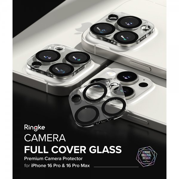Ringke iPhone 16 Pro/16 Pro Max Kamerabeskytter Camera Protector Glass 2-pakning