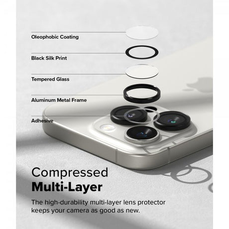 Ringke iPhone 16 Pro/iPhone 16 Pro Max Kamerabeskytter Camera Lens Frame 2-pakning