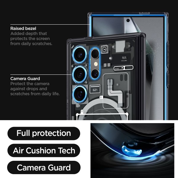 Spigen Samsung Galaxy S24 Ultra Deksel Ultra Hybrid MagFit Zero One Svart