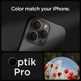 Spigen iPhone 16 Pro/Pro Max/17 Pro/Pro Max Kamerabeskytter GLAS.tR EZ Fit Optik Pro 2-pakning Desert Titanium