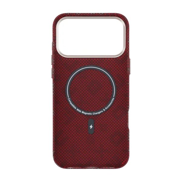 iPhone 17 Pro Max Deksel Aramidfiber MagSafe Rød