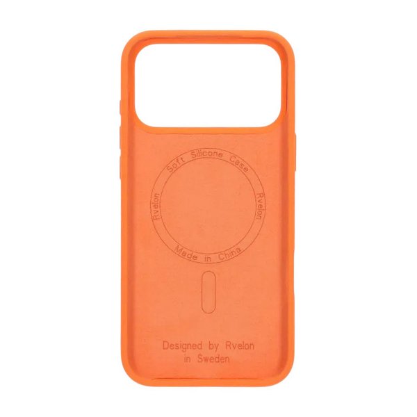 Rvelon iPhone 17 Pro Max Deksel Silikon MagSafe Oransje