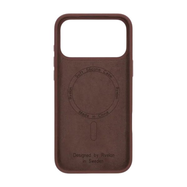 Rvelon iPhone 17 Pro Deksel Silikon MagSafe Brun