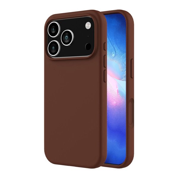 Rvelon iPhone 17 Pro Deksel Silikon MagSafe Brun