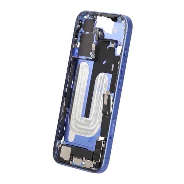 Midtre ramme med smådeler for iPhone 16 - Blå OEM