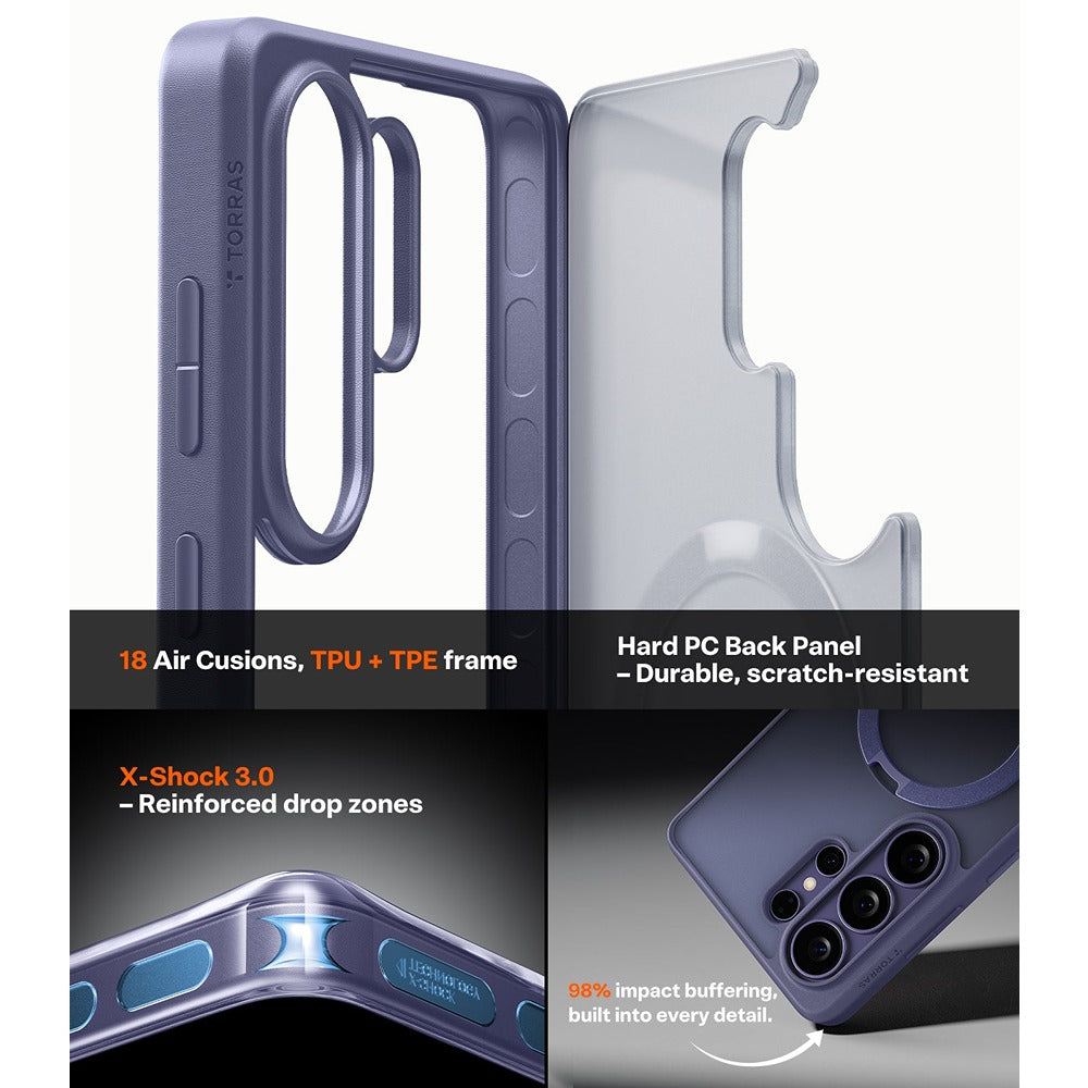Torras Samsung Galaxy S26 Ultra Deksel Ostand Q3 Spin Violet Surge
