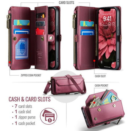 CaseMe iPhone 16e/iPhone 17e Etui C36 Series Rød